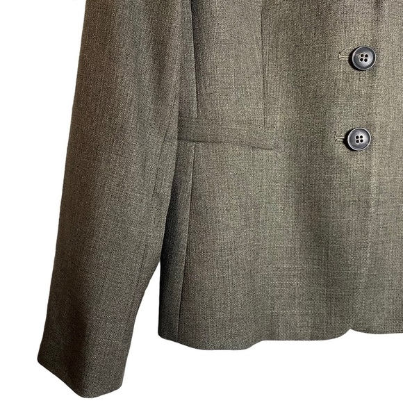 Alex Marie Dark Brown Montana Jacket Blazer Wrinkle Free Shawl Lapel 3 Button 8 - Picture 4 of 15